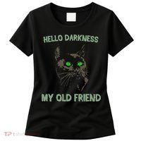 Black Cat Hello Darkness My Old Friend Women's T-Shirt thumb 0