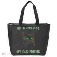 Black Cat Hello Darkness My Old Friend Tote Bag thumb 0