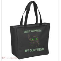 Black Cat Hello Darkness My Old Friend Tote Bag thumb 2