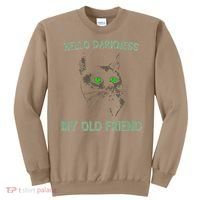 Black Cat Hello Darkness My Old Friend Sweatshirt thumb 0