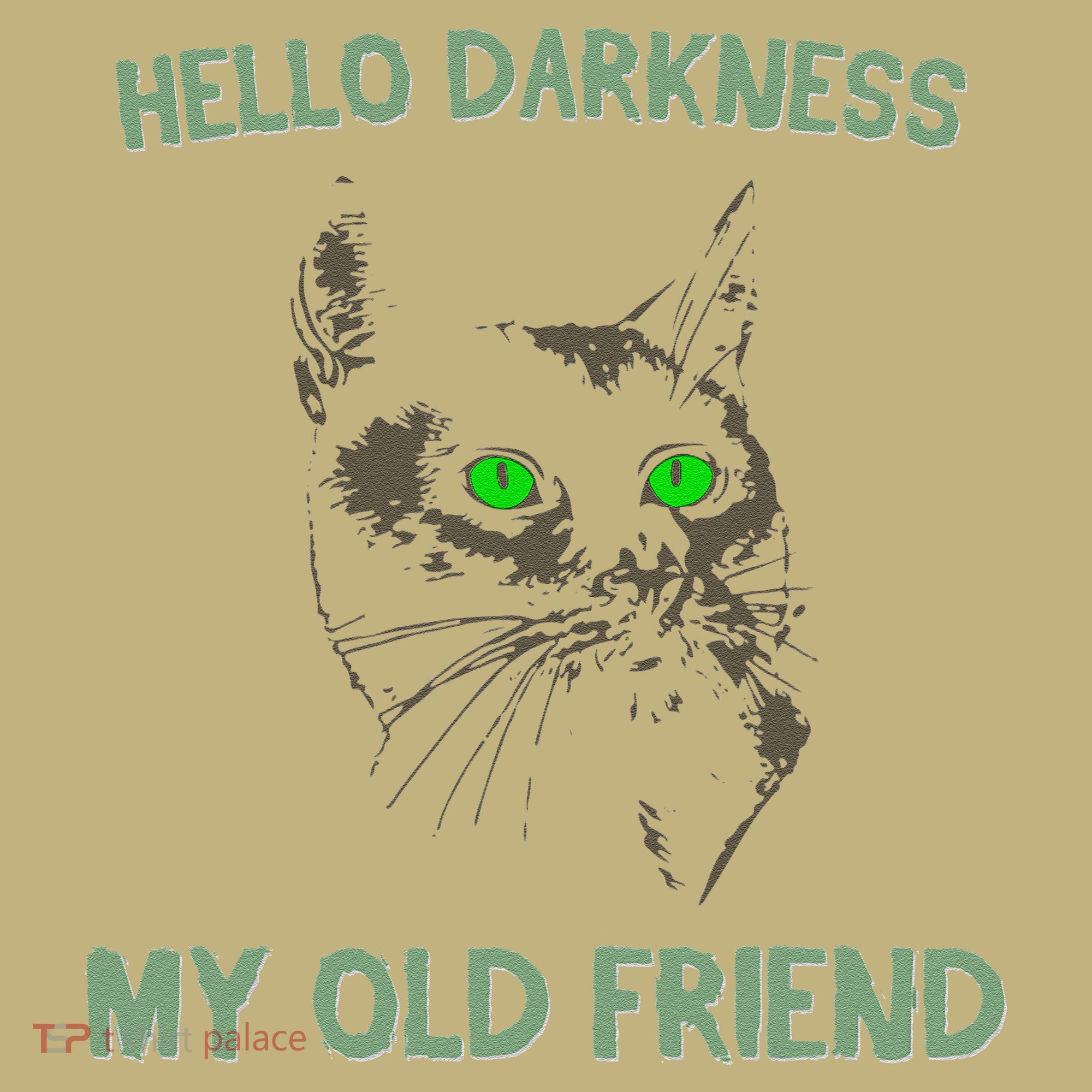 Black Cat Hello Darkness My Old Friend Sweatshirt