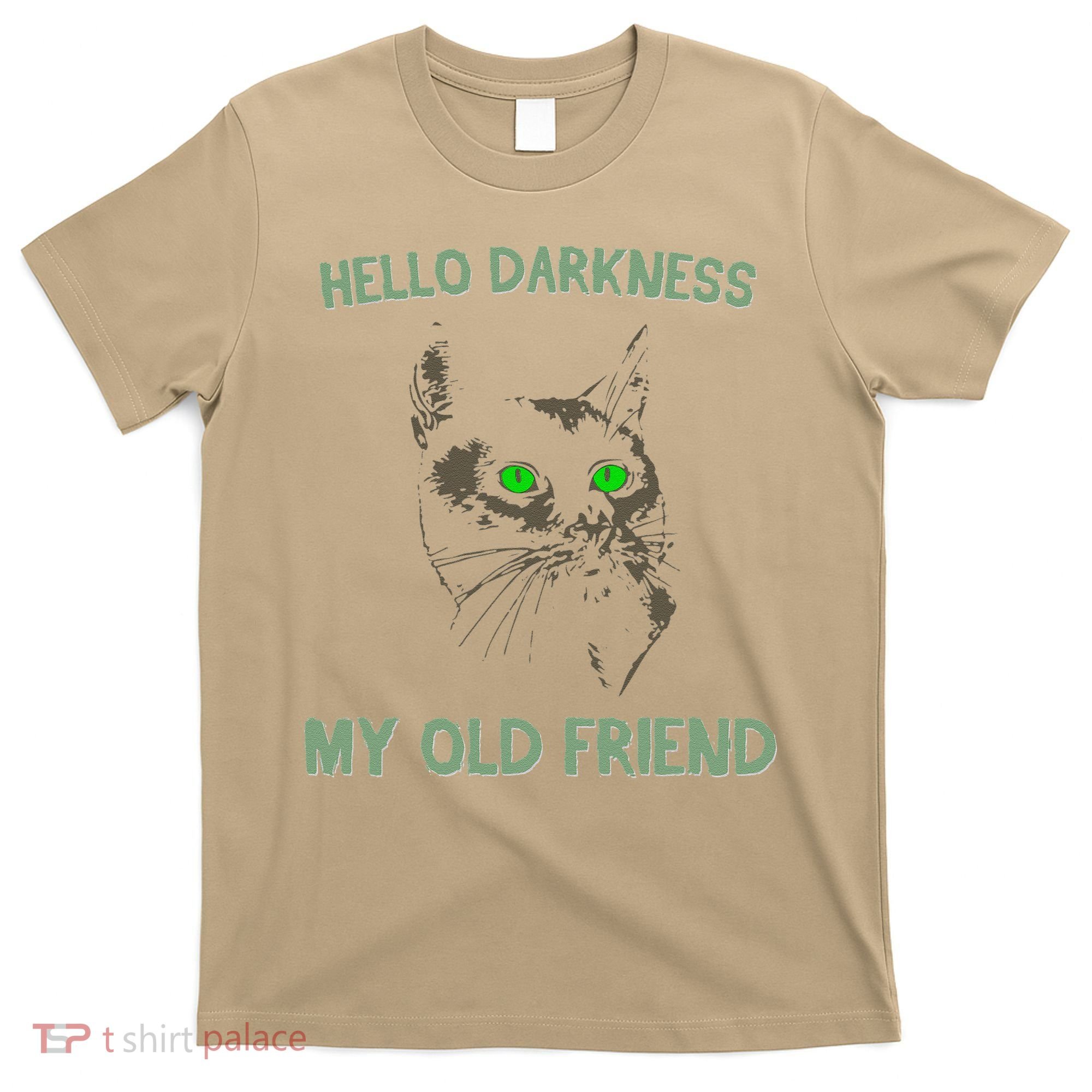 Black Cat Hello Darkness My Old Friend T-Shirt
