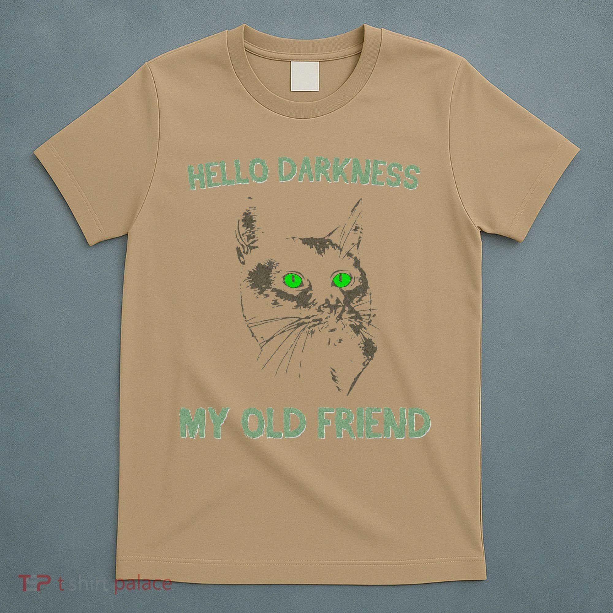 Black Cat Hello Darkness My Old Friend T-Shirt