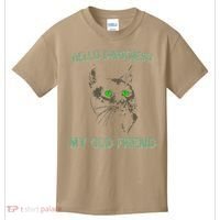 Black Cat Hello Darkness My Old Friend Kids T-Shirt thumb 0