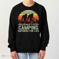 Bigfoot Camping Husband And Wife Partners For Life Gift Women's Sweatshirt thumb 0
