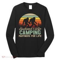 Bigfoot Camping Husband And Wife Partners For Life Gift Long Sleeve Shirt thumb 0