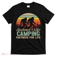 Bigfoot Camping Husband And Wife Partners For Life Gift T-Shirt thumb 0