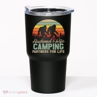 Bigfoot Camping Husband And Wife Partners For Life Gift Tumbler thumb 0