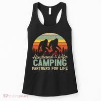 Bigfoot Camping Husband And Wife Partners For Life Gift Women's Tank Top thumb 0