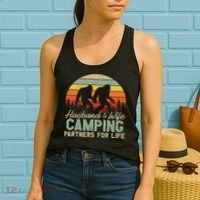 Bigfoot Camping Husband And Wife Partners For Life Gift Women's Tank Top thumb 2