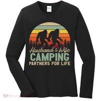 Bigfoot Camping Husband And Wife Partners For Life Gift Women's Long Sleeve Shirt thumb 0