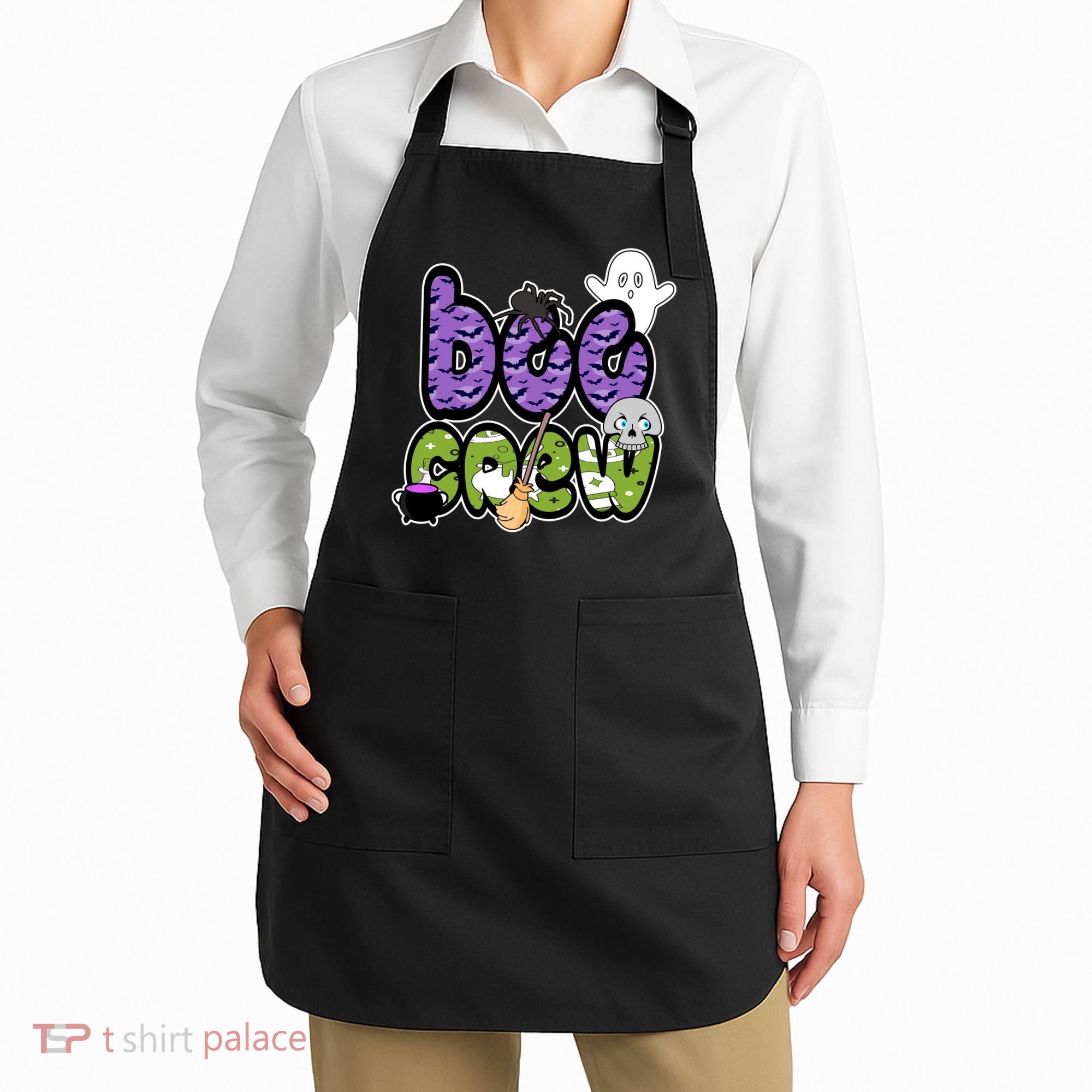 Boo Crew Halloween Spooky Fun Apron