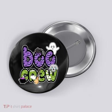 Boo Crew Halloween Spooky Fun Button