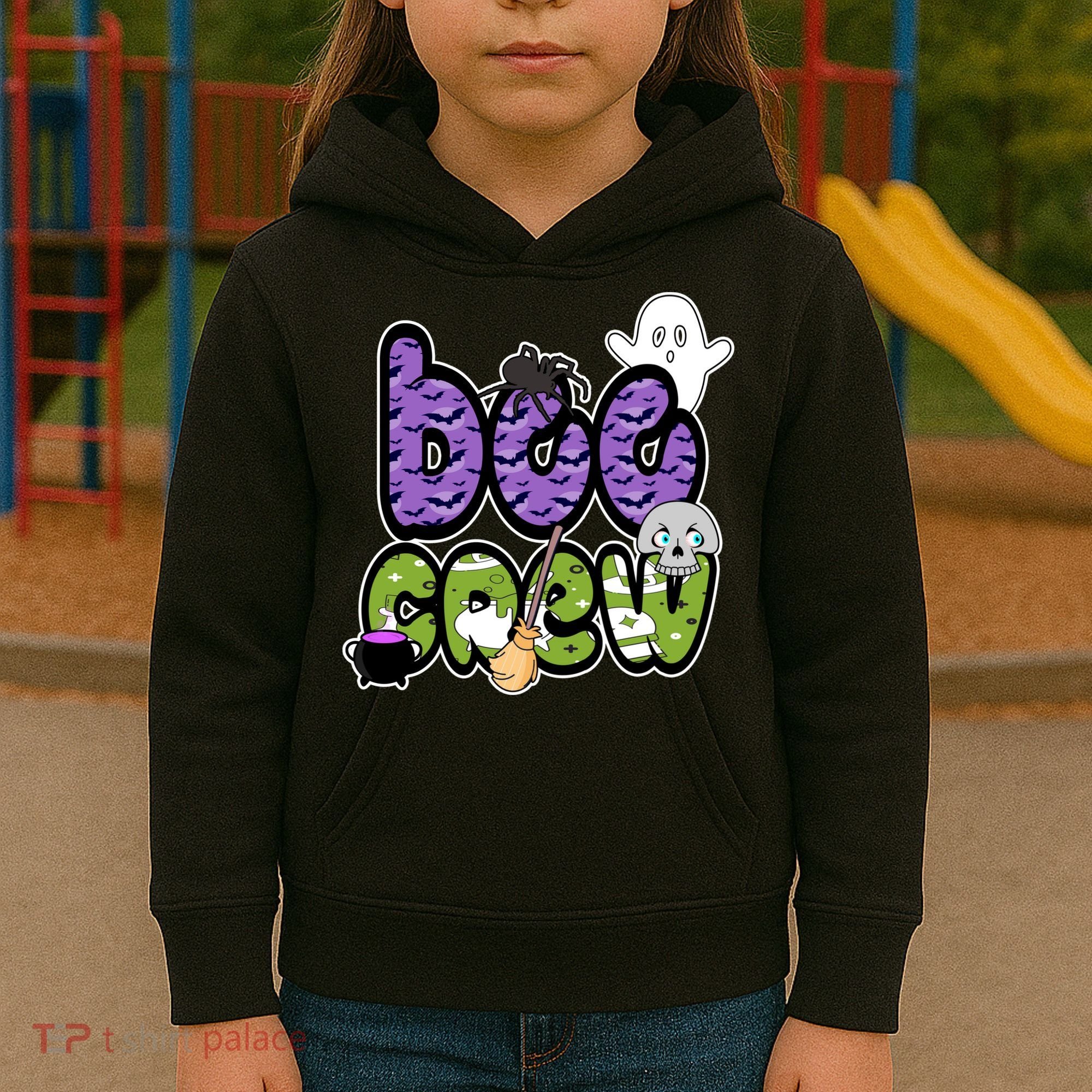 Boo Crew Halloween Spooky Fun Kids Hoodie
