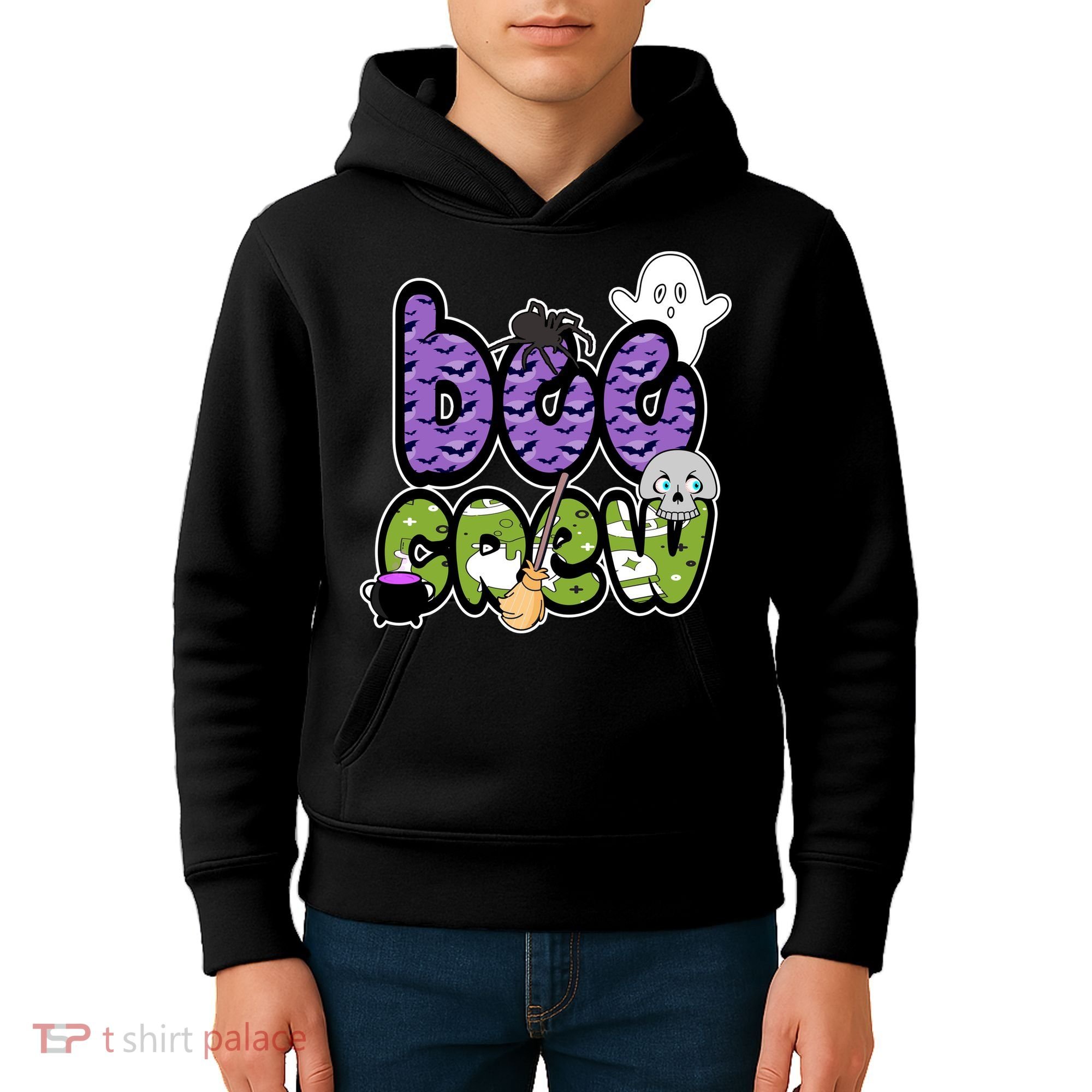 Boo Crew Halloween Spooky Fun Kids Hoodie