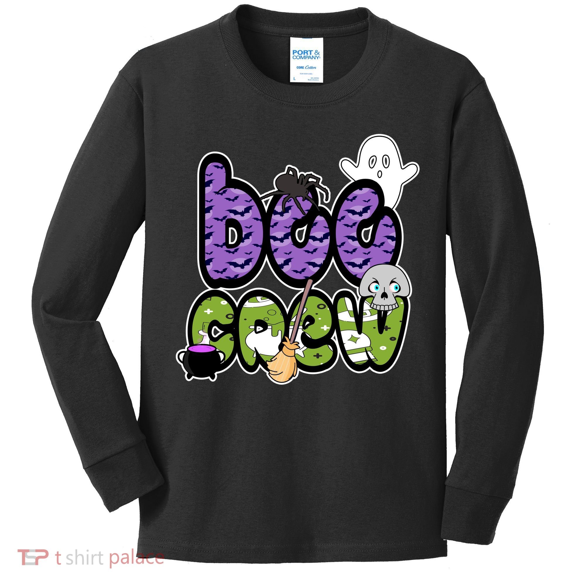 Boo Crew Halloween Spooky Fun Kids Long Sleeve Shirt