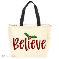 Believe Christmas Holiday Tote Bag thumb 0