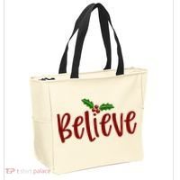 Believe Christmas Holiday Tote Bag thumb 2