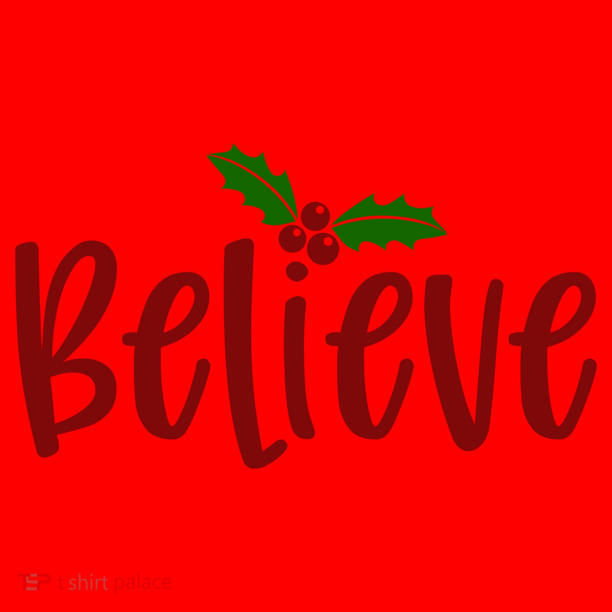 Believe Christmas Holiday Santa Hat