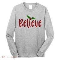 Believe Christmas Holiday Long Sleeve Shirt thumb 0