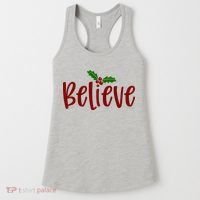 Believe Christmas Holiday Women's Tank Top thumb 0