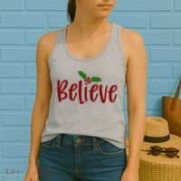 Believe Christmas Holiday Women's Tank Top thumb 2