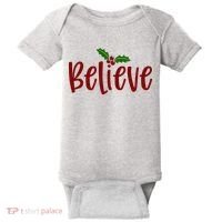 Believe Christmas Holiday Baby Bodysuit thumb 0