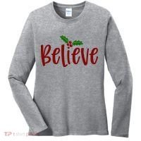 Believe Christmas Holiday Women's Long Sleeve Shirt thumb 0