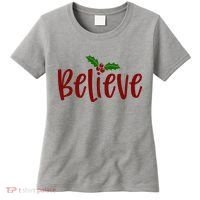 Believe Christmas Holiday Women's T-Shirt thumb 0