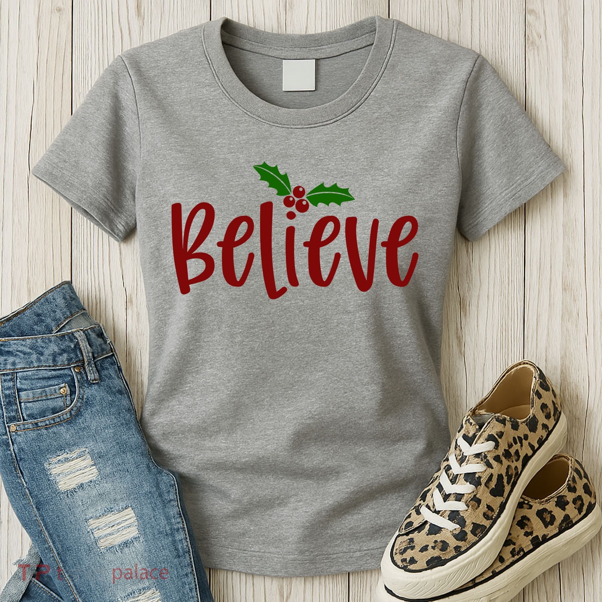 Believe Christmas Holiday Women's T-Shirt