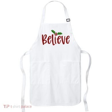 Believe Christmas Holiday Apron