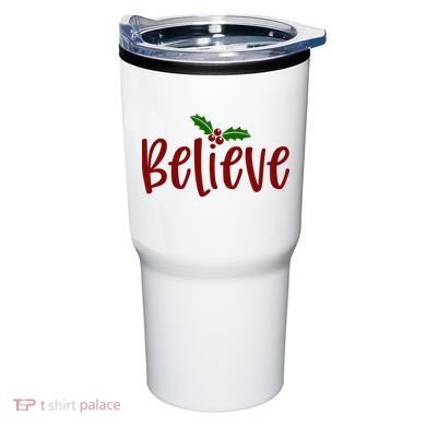 Believe Christmas Holiday Tumbler