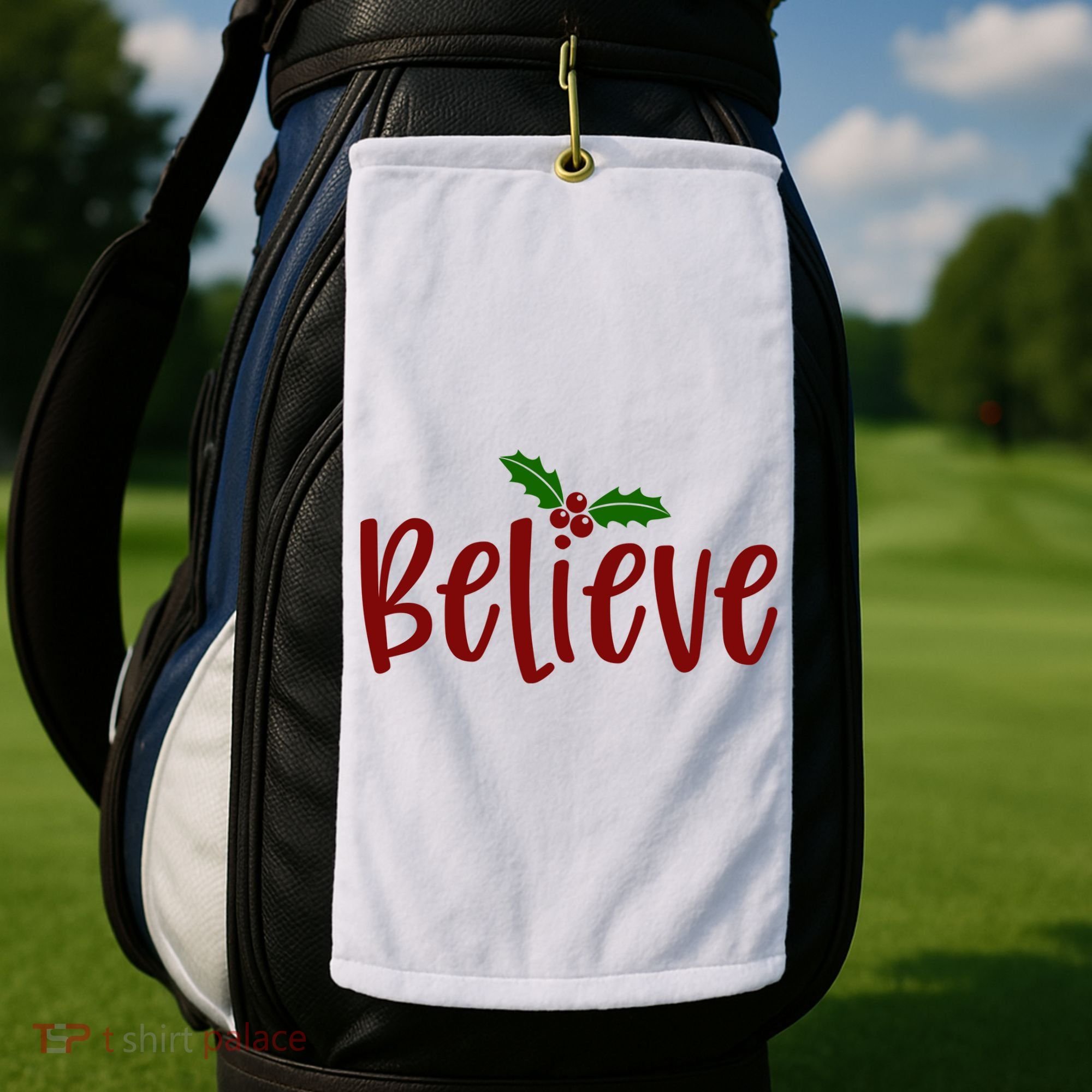 Believe Christmas Holiday Golf Towel