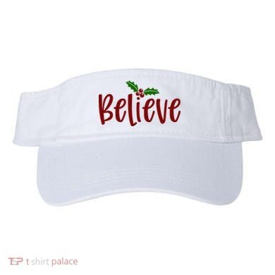 Believe Christmas Holiday Visor