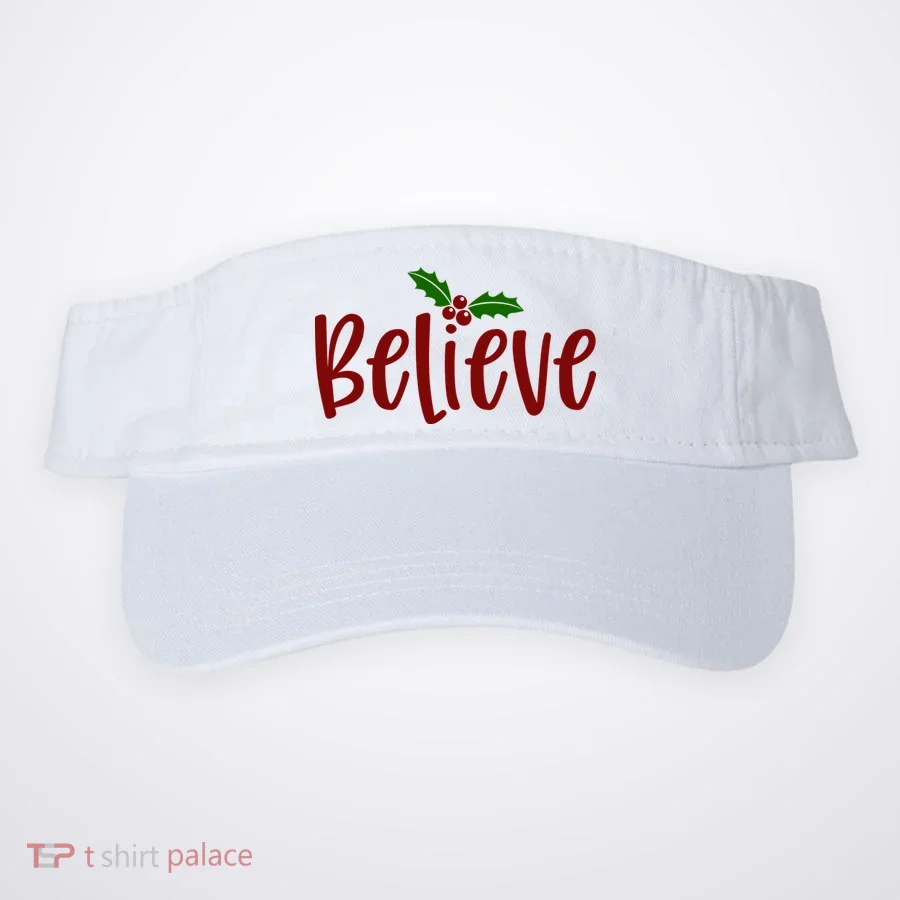 Believe Christmas Holiday Visor