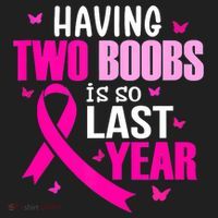 Breast Cancer Having Two Boobs Is So Last Year Awareness Beanie thumb 2