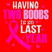 Breast Cancer Having Two Boobs Is So Last Year Awareness Santa Hat thumb 1
