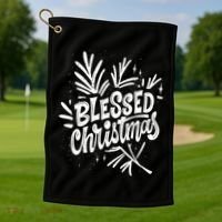 Blessed Christmas Holiday Golf Towel thumb 1