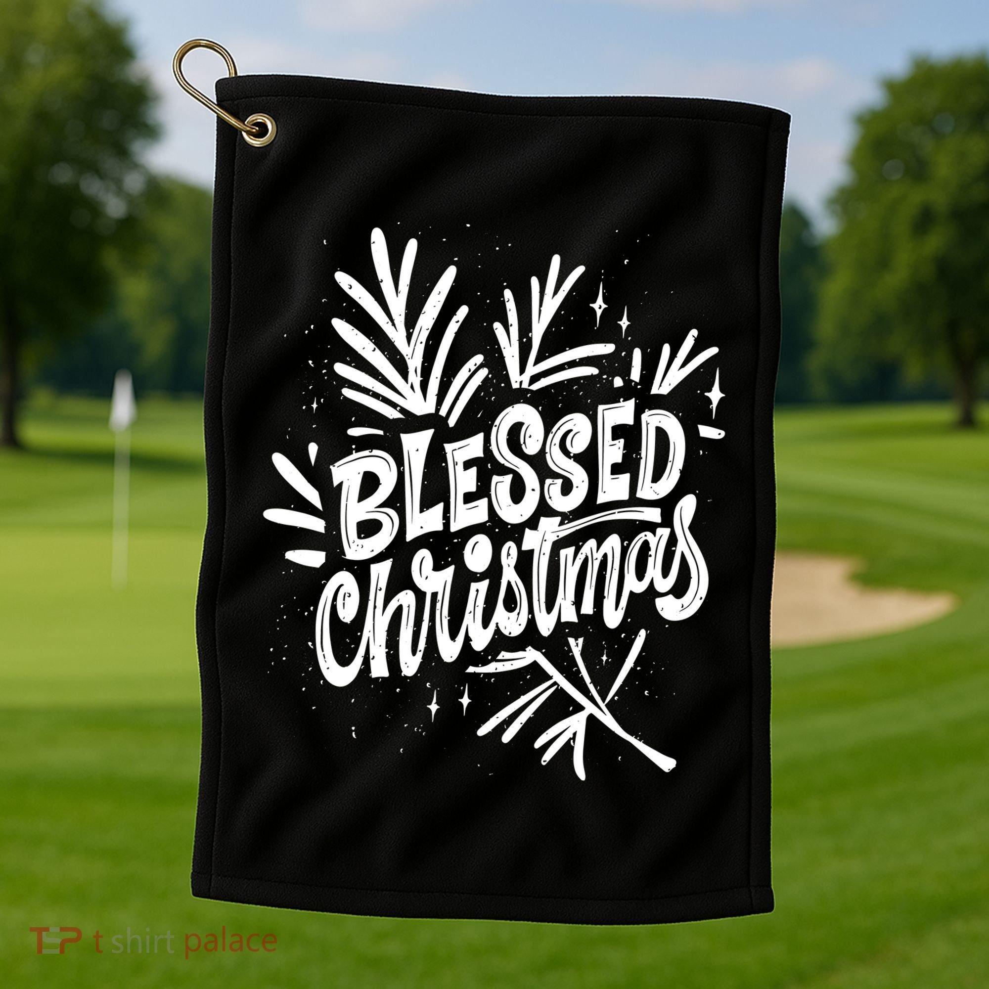 Blessed Christmas Holiday Golf Towel