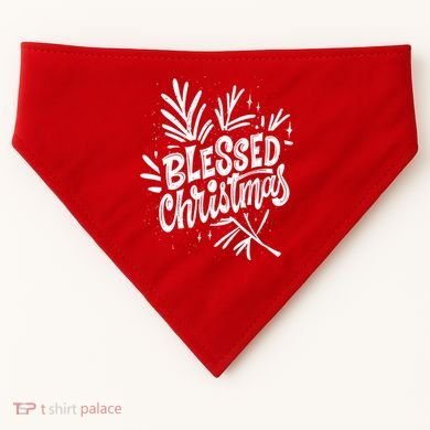 Blessed Christmas Holiday USA-Made Doggie Bandana