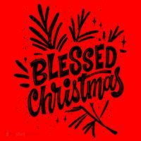 Blessed Christmas Holiday Santa Hat thumb 1