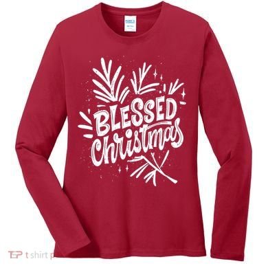 Blessed Christmas Holiday Women's Long Sleeve Shirt