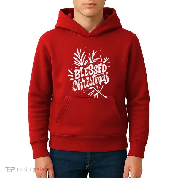 Blessed Christmas Holiday Kids Hoodie