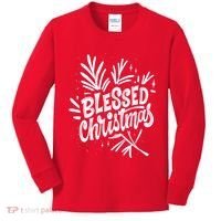 Blessed Christmas Holiday Kids Long Sleeve Shirt thumb 0