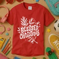 Blessed Christmas Holiday Kids T-Shirt thumb 3