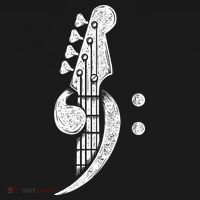 Bass Cleff Headstock Bassist Bass Guitar Musician T-Shirt thumb 7