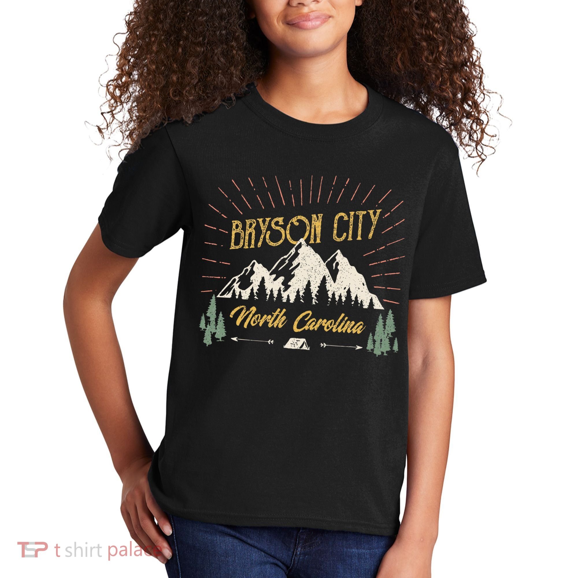 Bryson City Hiking North Carolina Kids T-Shirt