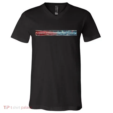 Binary Code Hidden Message V-Neck T-Shirt