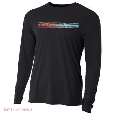 Binary Code Hidden Message Cooling Performance Long Sleeve Crew