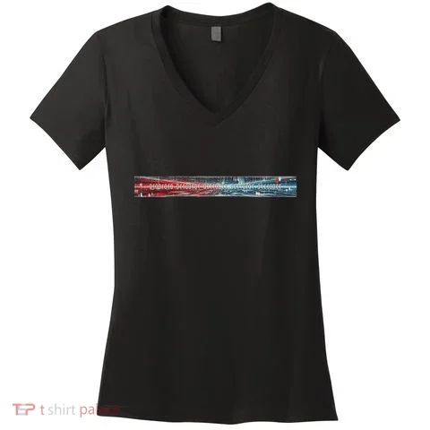 Binary Code Hidden Message Women's V-Neck T-Shirt in the selected color